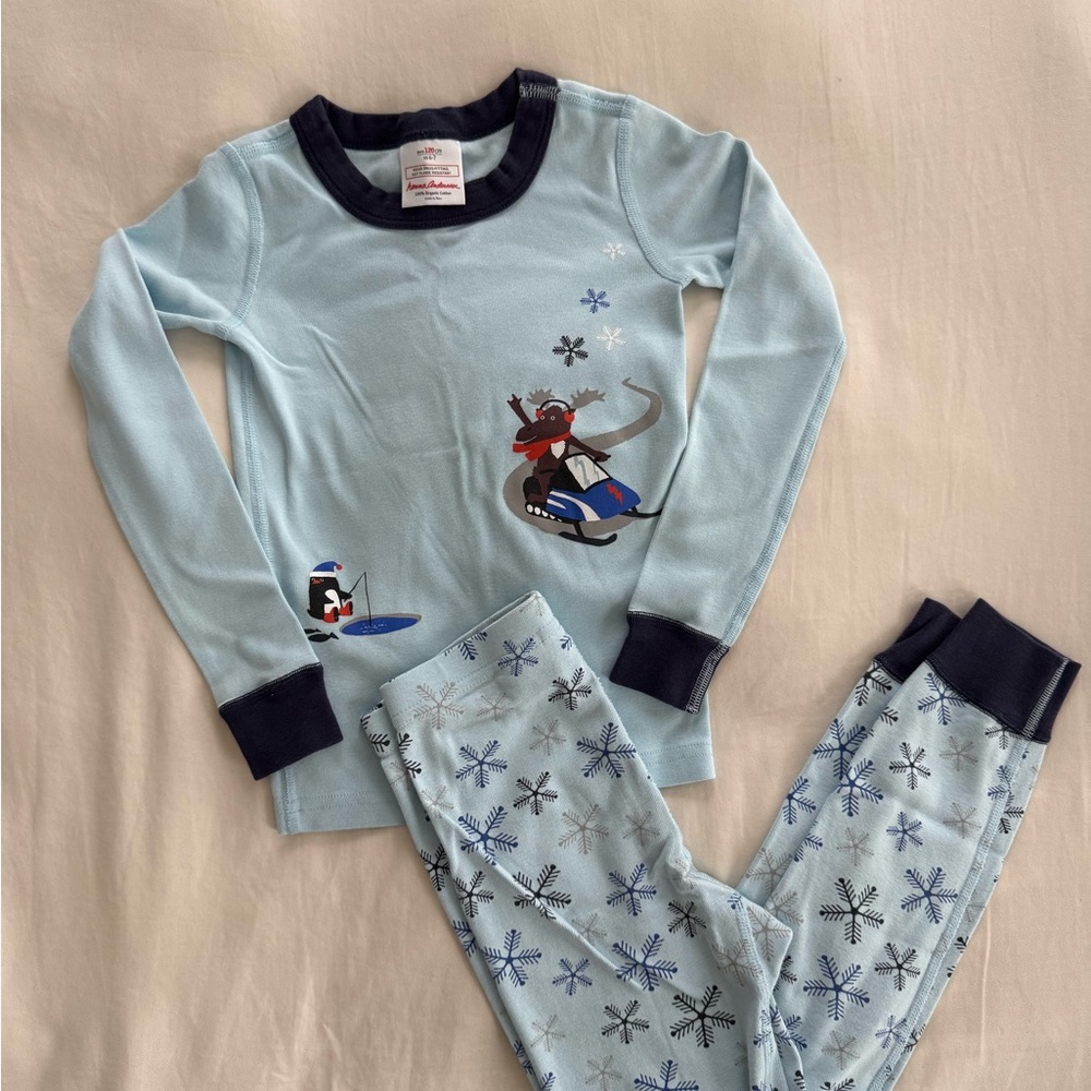 Hanna Andersson winter unisex pajama set size 120 cm 6-7